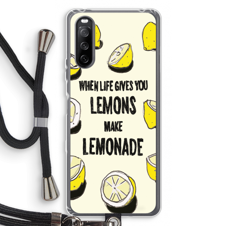 Lemonade: Sony Sony Xperia 10 III Transparant Hoesje met koord
