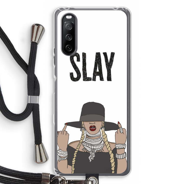Slay All Day: Sony Sony Xperia 10 III Transparant Hoesje met koord