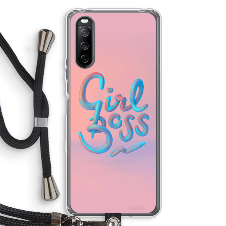 Girl boss: Sony Sony Xperia 10 III Transparant Hoesje met koord