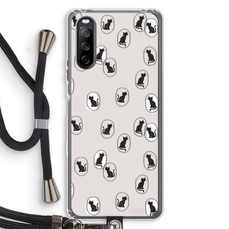 Miauw: Sony Sony Xperia 10 III Transparant Hoesje met koord