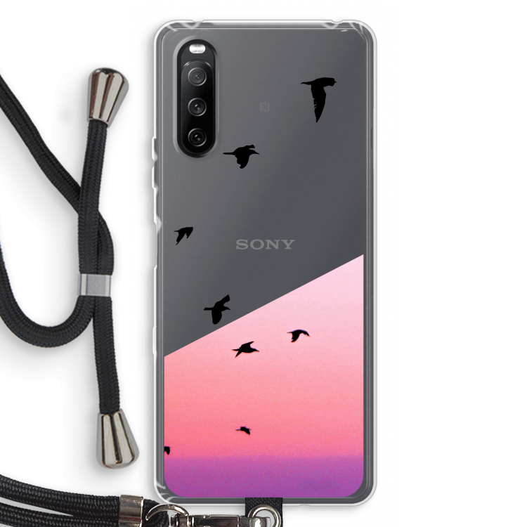 Fly away: Sony Sony Xperia 10 III Transparant Hoesje met koord