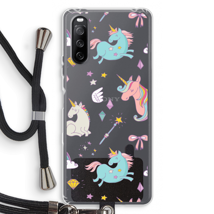 Fantasiewereld: Sony Sony Xperia 10 III Transparant Hoesje met koord