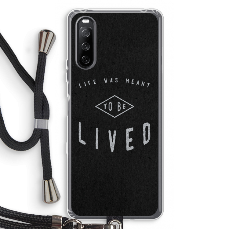 To be lived: Sony Sony Xperia 10 III Transparant Hoesje met koord