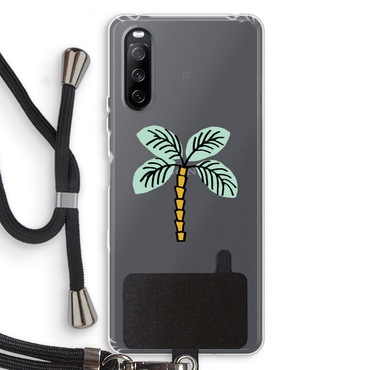 Palmboom: Sony Sony Xperia 10 III Transparant Hoesje met koord