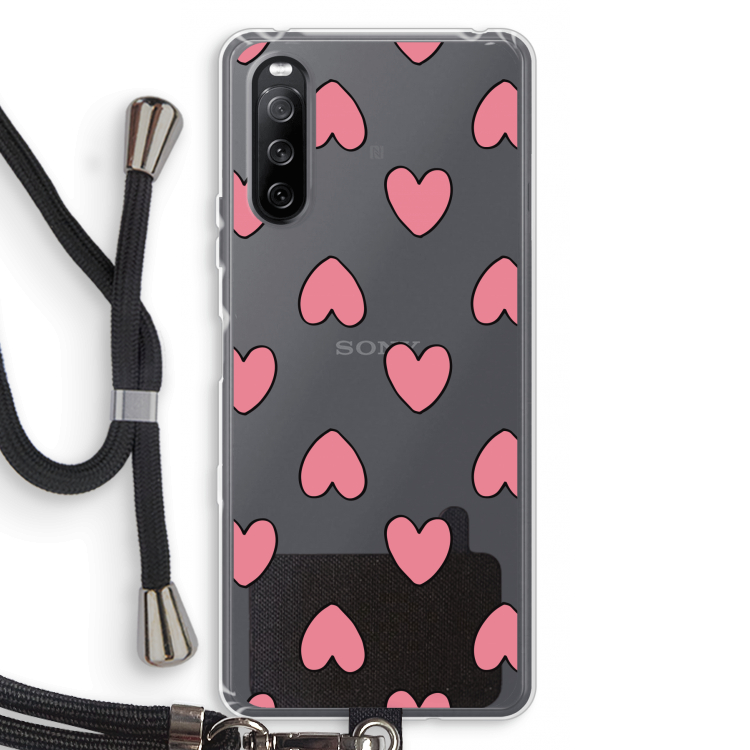 Ondersteboven verliefd: Sony Sony Xperia 10 III Transparant Hoesje met koord