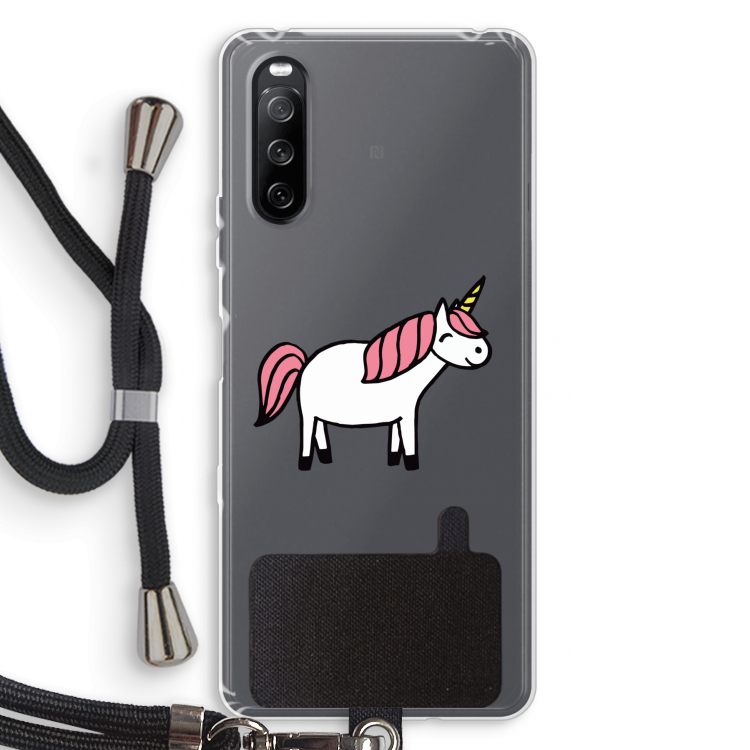 Eenhoorn: Sony Sony Xperia 10 III Transparant Hoesje met koord