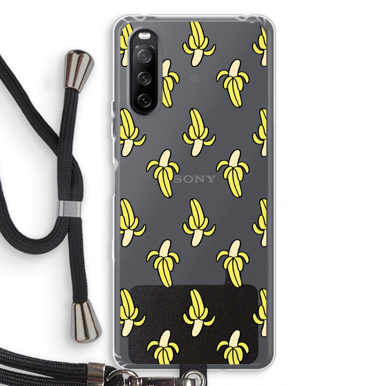 Bananas: Sony Sony Xperia 10 III Transparant Hoesje met koord