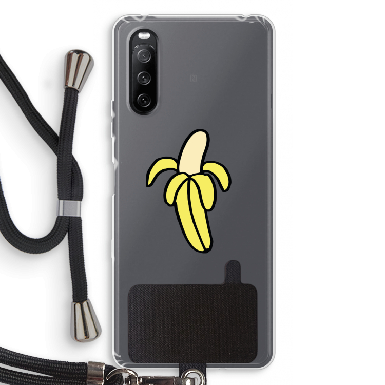Banana: Sony Sony Xperia 10 III Transparant Hoesje met koord