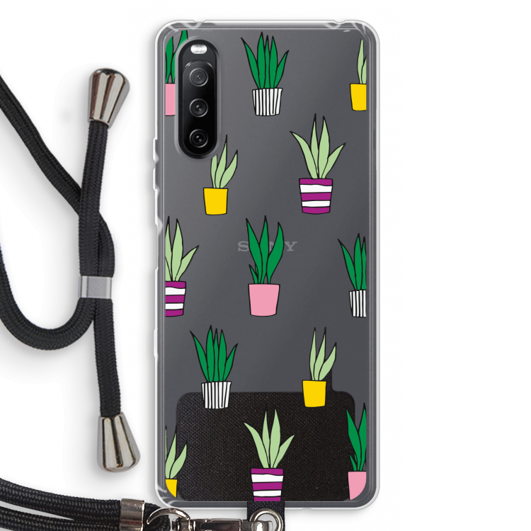 Sanseveria: Sony Sony Xperia 10 III Transparant Hoesje met koord