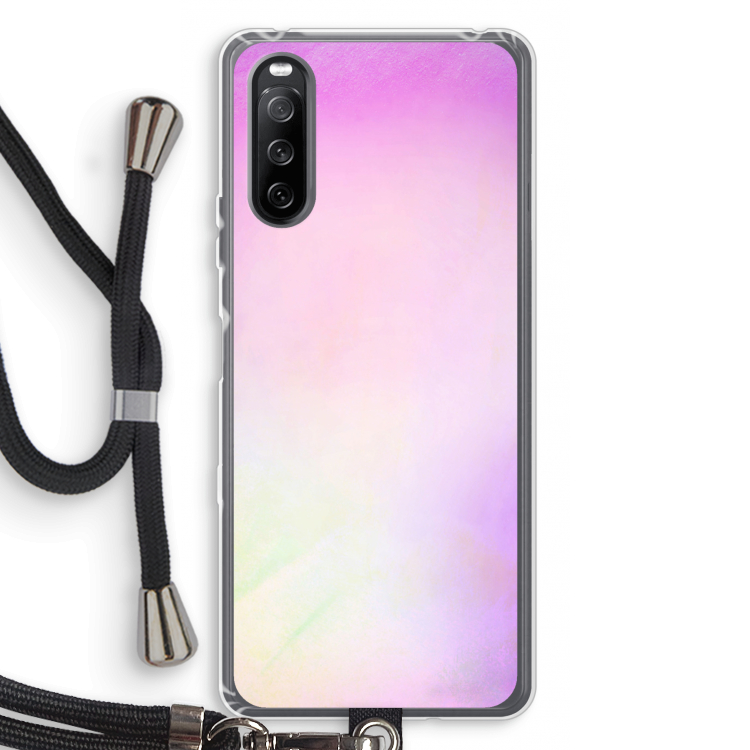 Flow mist pastel: Sony Sony Xperia 10 III Transparant Hoesje met koord