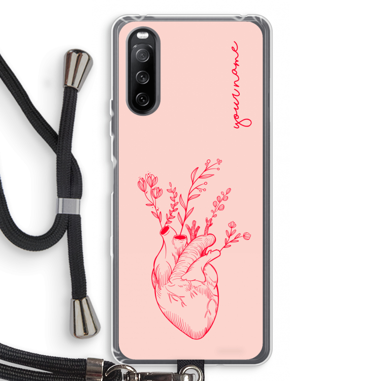Blooming Heart: Sony Sony Xperia 10 III Transparant Hoesje met koord