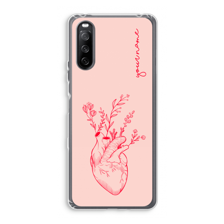Blooming Heart: Sony Xperia 10 III Transparant Hoesje
