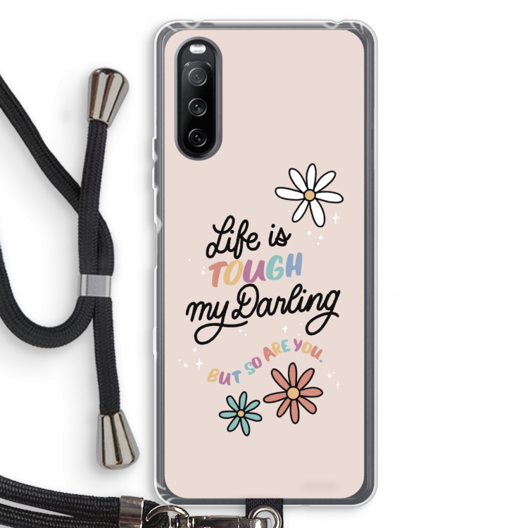 Tough Life: Sony Sony Xperia 10 III Transparant Hoesje met koord