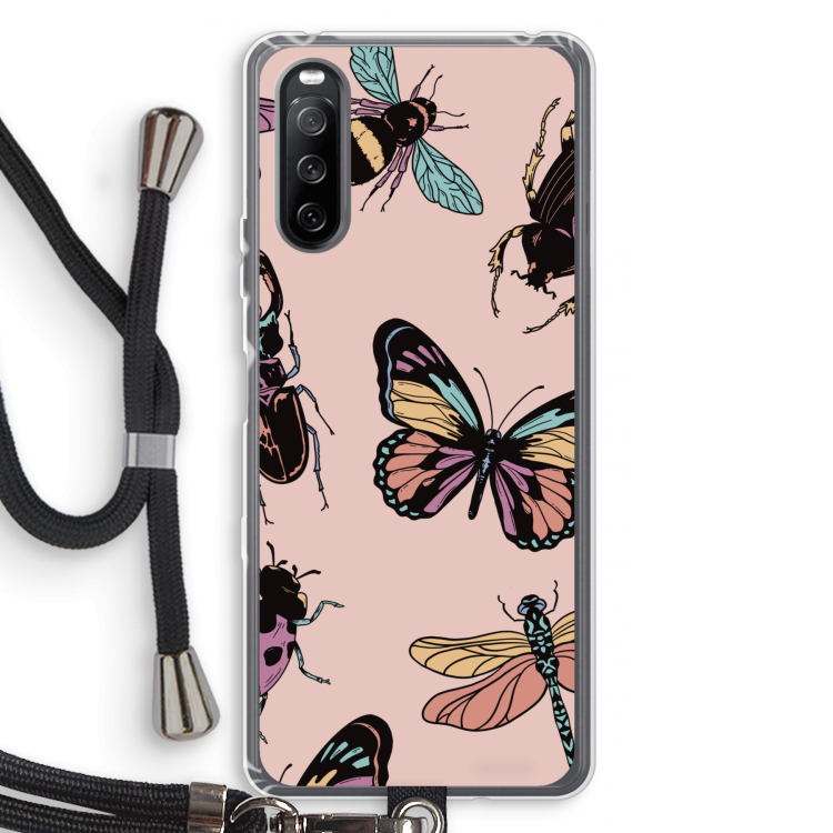 Tiny Bugs: Sony Sony Xperia 10 III Transparant Hoesje met koord