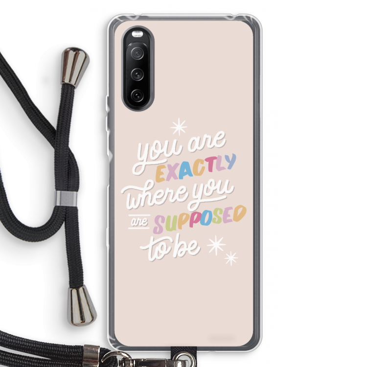 Right Place: Sony Sony Xperia 10 III Transparant Hoesje met koord