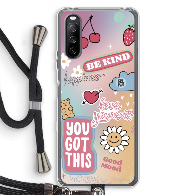 Positivity: Sony Sony Xperia 10 III Transparant Hoesje met koord