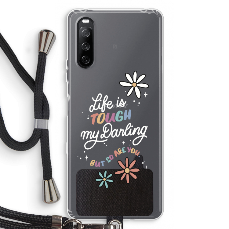 Tough Life: Sony Sony Xperia 10 III Transparant Hoesje met koord