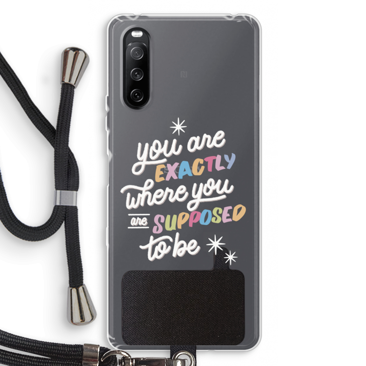 Right Place: Sony Sony Xperia 10 III Transparant Hoesje met koord