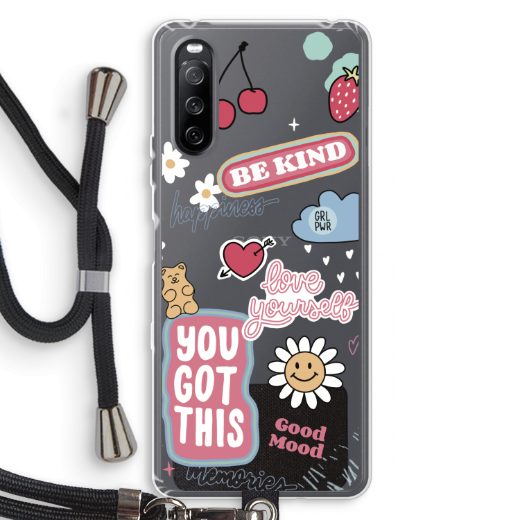 Positivity: Sony Sony Xperia 10 III Transparant Hoesje met koord