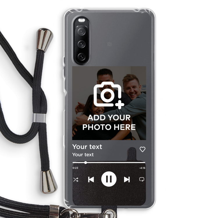 Music Player: Sony Sony Xperia 10 III Transparant Hoesje met koord