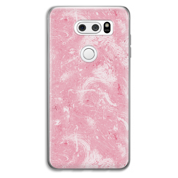 Abstract Painting Pink: LG V30 Transparant Hoesje