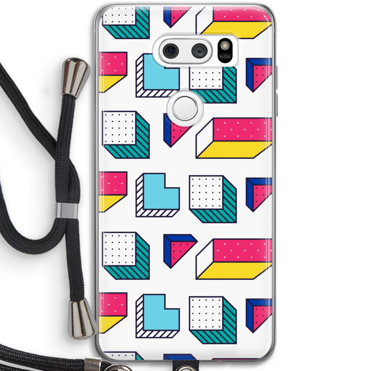 8-bit N°7: LG V30 Transparant Hoesje met koord