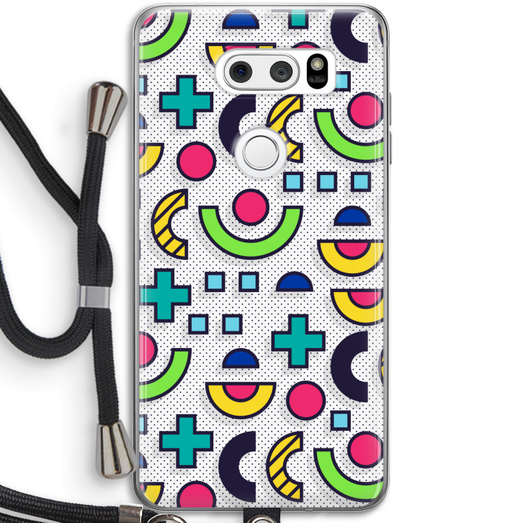 8-bit N°6: LG V30 Transparant Hoesje met koord