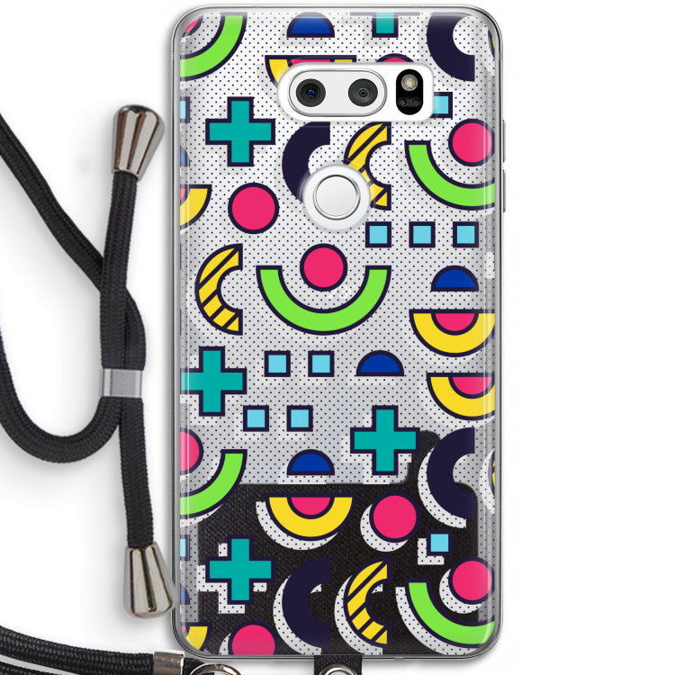 8-bit N°6: LG V30 Transparant Hoesje met koord