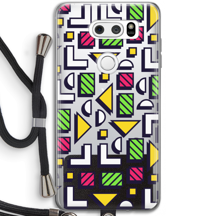 8-bit N°4: LG V30 Transparant Hoesje met koord