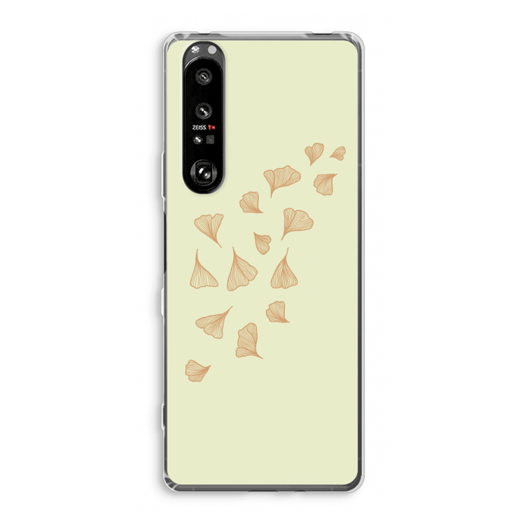 Falling Leaves: Sony Xperia 1 III Transparant Hoesje