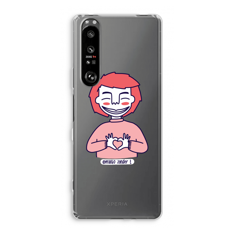 Hartje: Sony Xperia 1 III Transparant Hoesje
