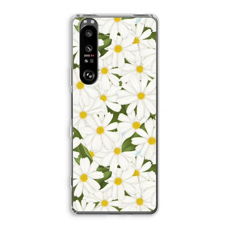 Summer Daisies: Sony Xperia 1 III Transparant Hoesje