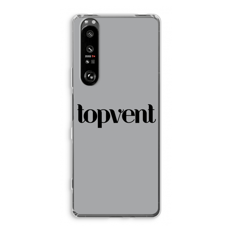 Topvent Grijs Zwart: Sony Xperia 1 III Transparant Hoesje