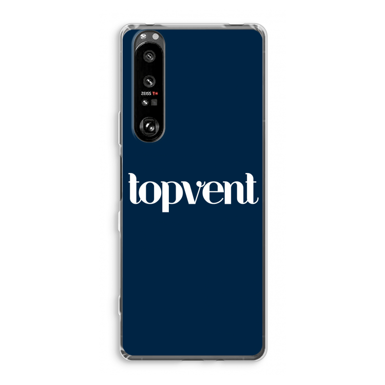 Topvent Navy: Sony Xperia 1 III Transparant Hoesje