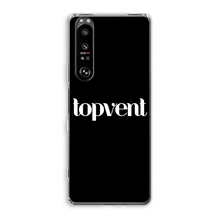 Topvent Zwart: Sony Xperia 1 III Transparant Hoesje