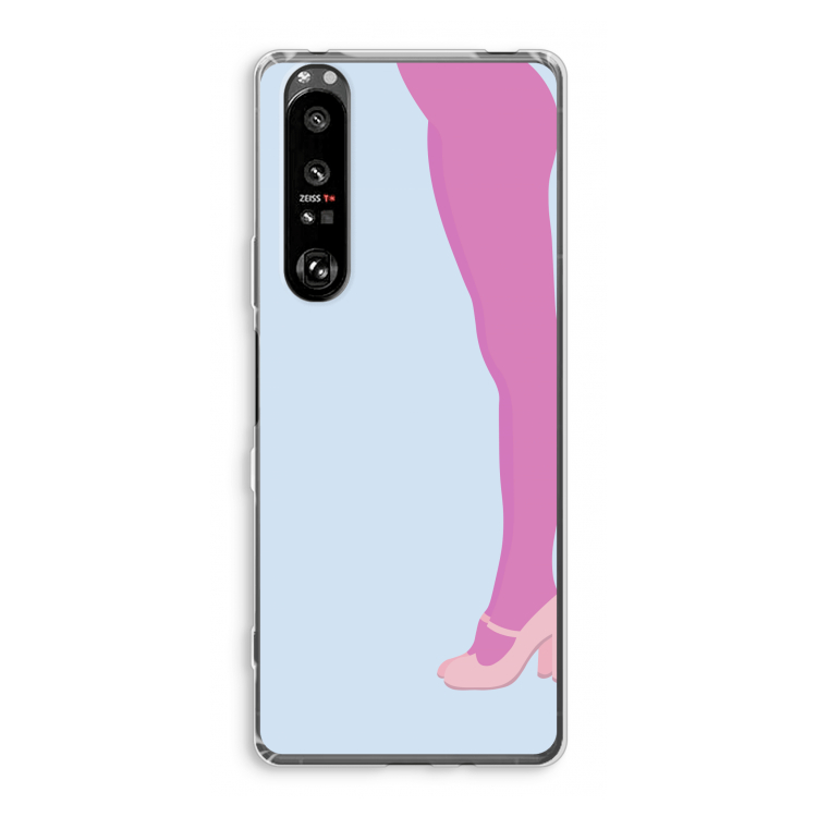 Pink panty: Sony Xperia 1 III Transparant Hoesje