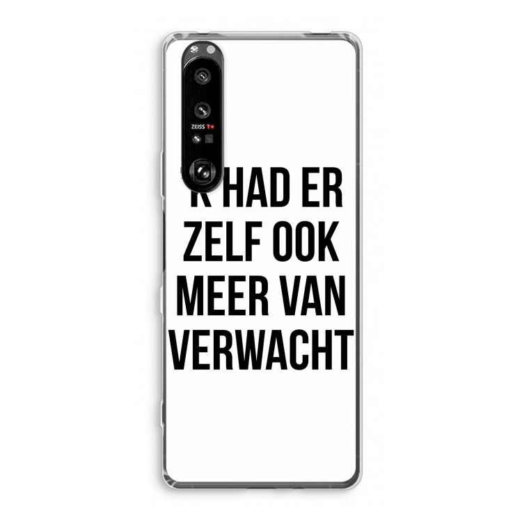 Meer verwacht: Sony Xperia 1 III Transparant Hoesje