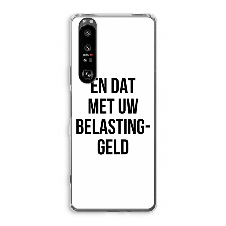 Belastinggeld: Sony Xperia 1 III Transparant Hoesje