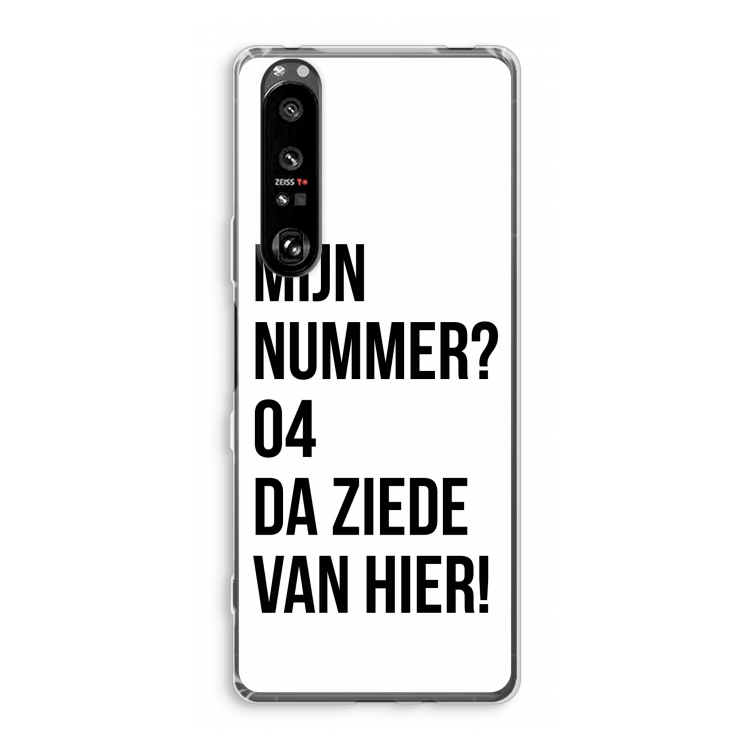 Da ziede van hier: Sony Xperia 1 III Transparant Hoesje