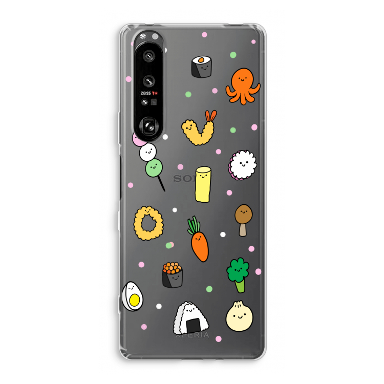 Happy bento friends: Sony Xperia 1 III Transparant Hoesje