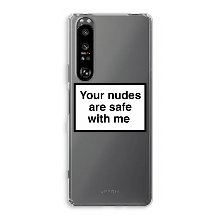 Safe with me: Sony Xperia 1 III Transparant Hoesje