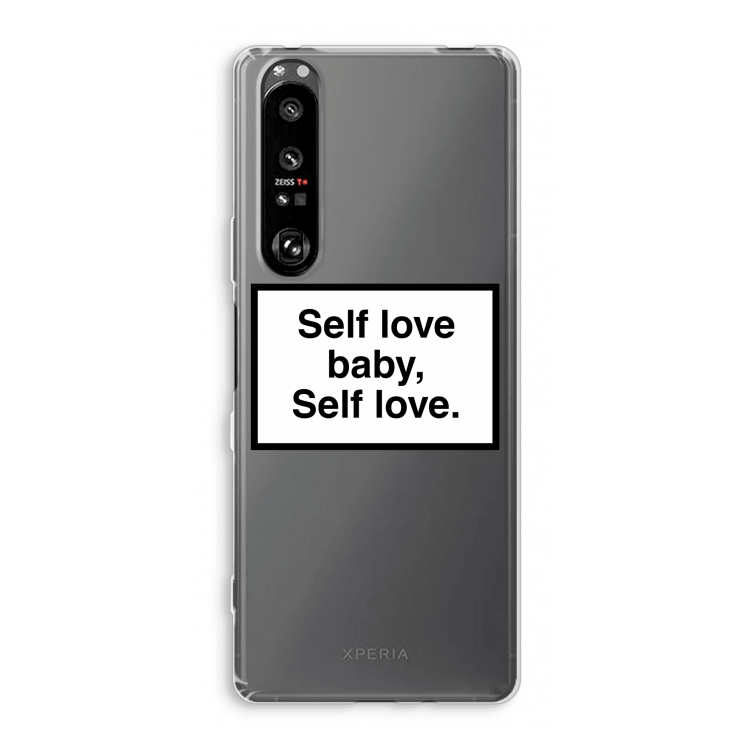Self love: Sony Xperia 1 III Transparant Hoesje