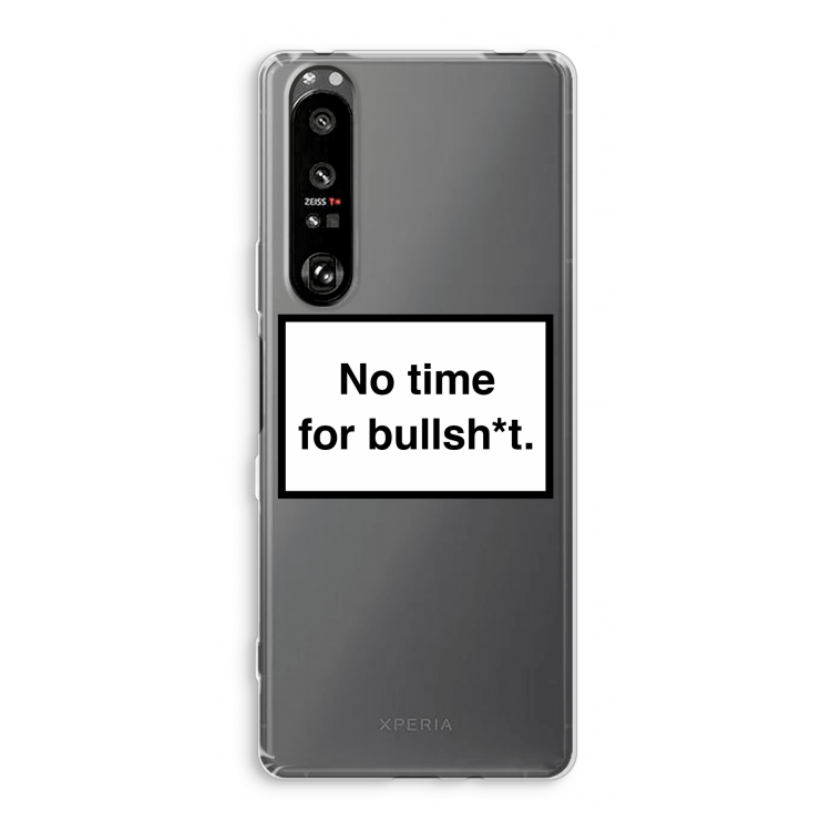 No time: Sony Xperia 1 III Transparant Hoesje