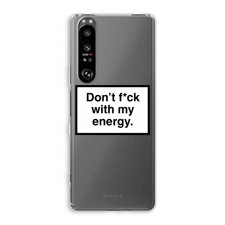 My energy: Sony Xperia 1 III Transparant Hoesje