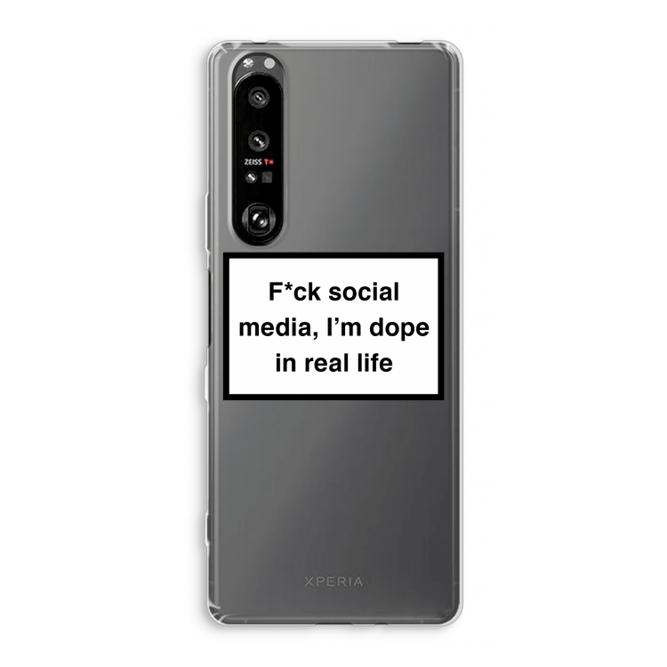 I'm dope: Sony Xperia 1 III Transparant Hoesje