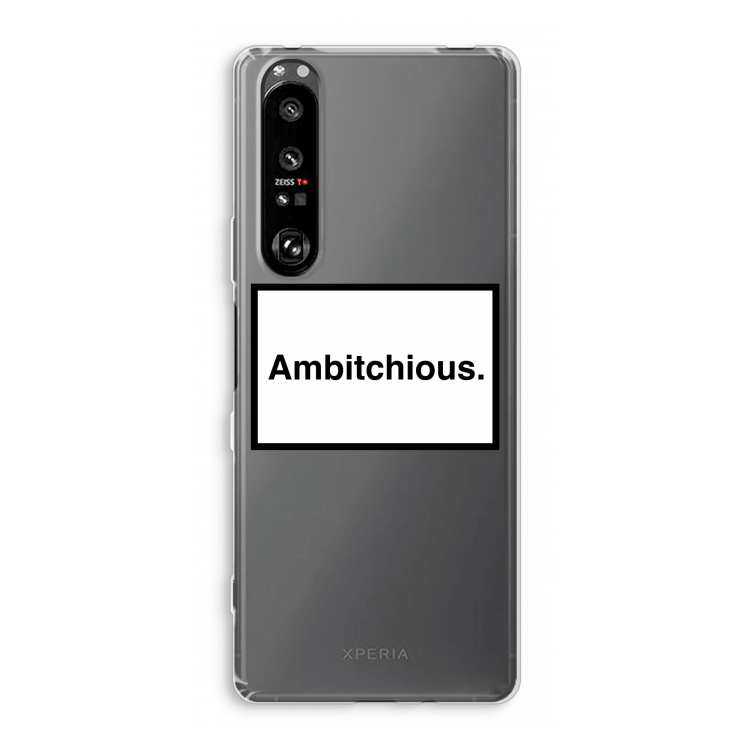 Ambitchious: Sony Xperia 1 III Transparant Hoesje