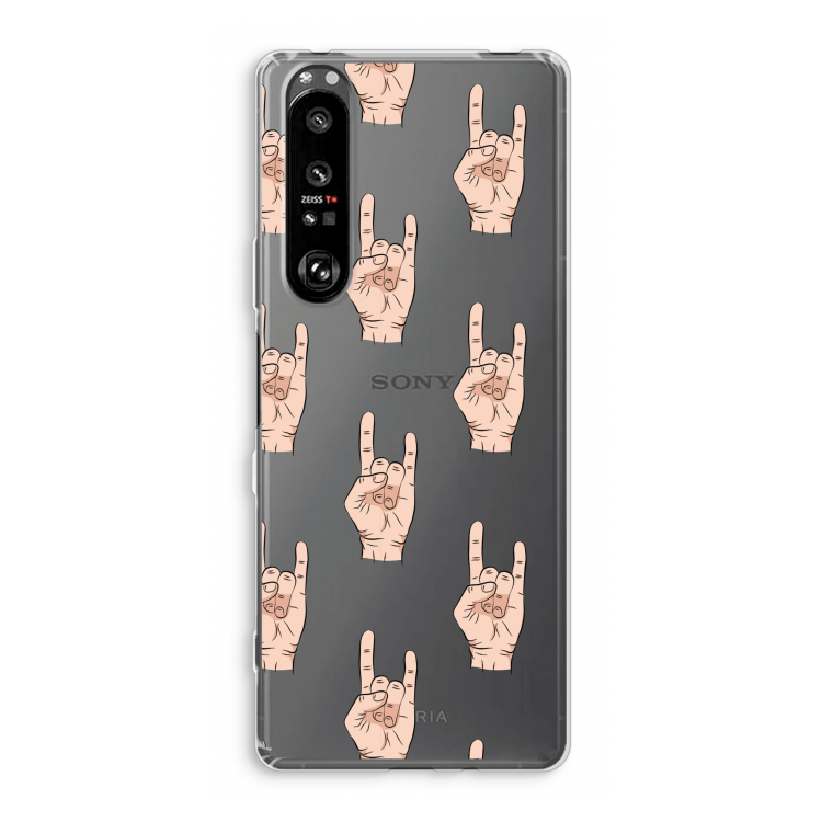 Rock: Sony Xperia 1 III Transparant Hoesje