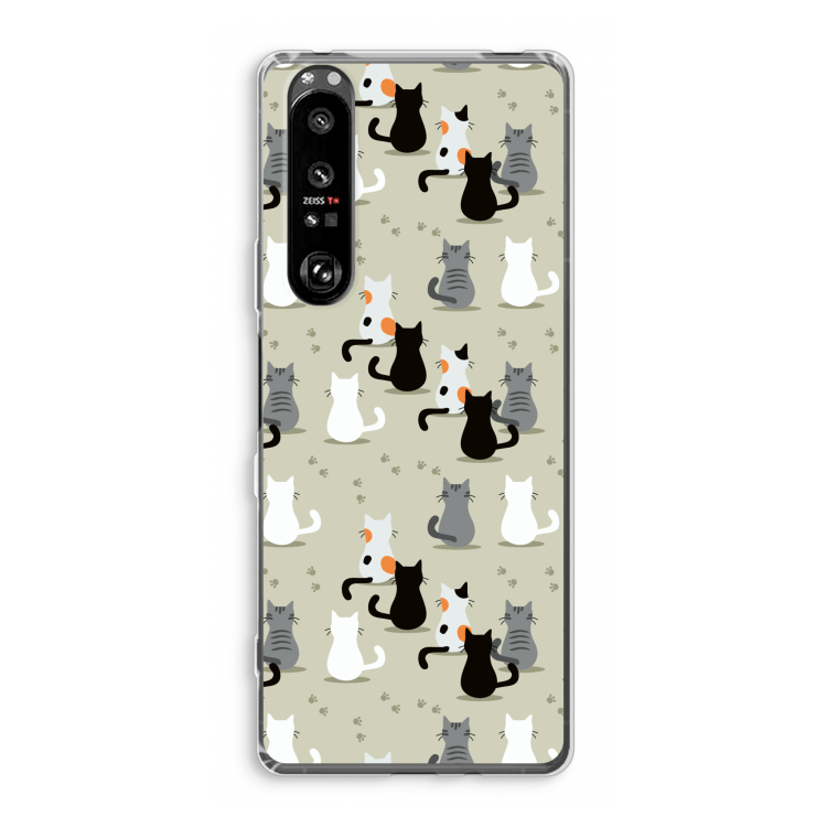 Katten: Sony Xperia 1 III Transparant Hoesje