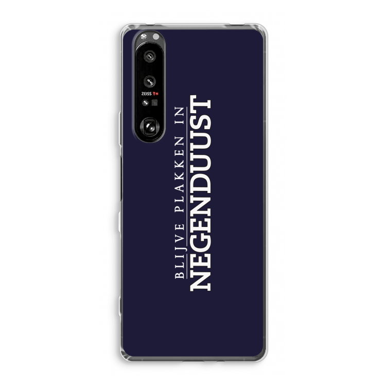 Blijve plakken in Negenduust: Sony Xperia 1 III Transparant Hoesje