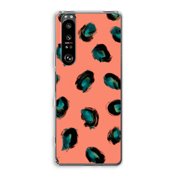 Pink Cheetah: Sony Xperia 1 III Transparant Hoesje